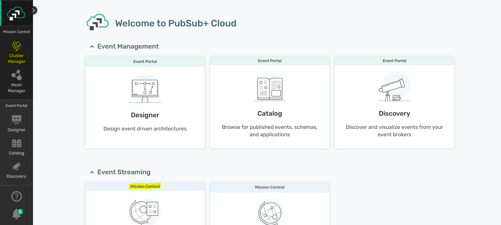 Solace Cloud Event Mesh Solace Cloud Event Mesh Page